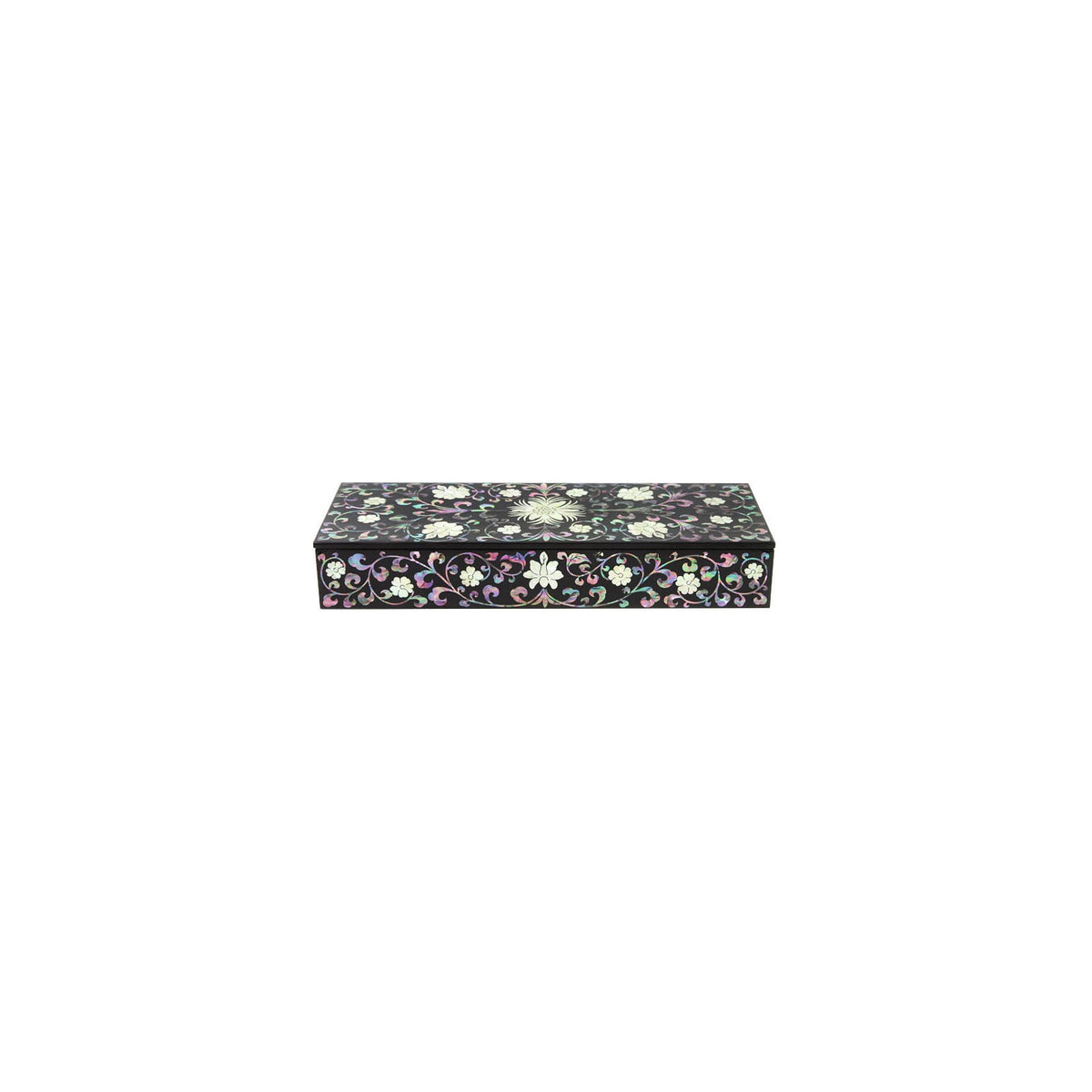 Premium Najeon Arabesque Pen Case Black Large (Peony Grape) (Master Artisan Jang Tae-bok) – detail view 5 [KS-CUT:P0000KWA:033ff843be3a]