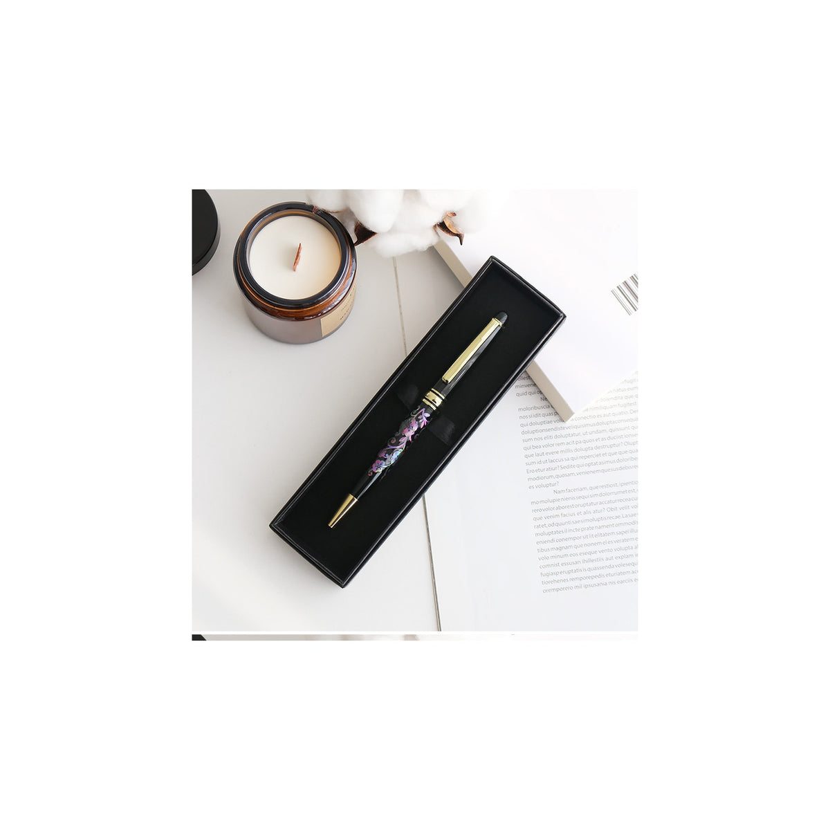 Premium Mother of Pearl Pen Plum Blossom – detail view 5 [KS-CUT:P0000JFA:82075745df2b]