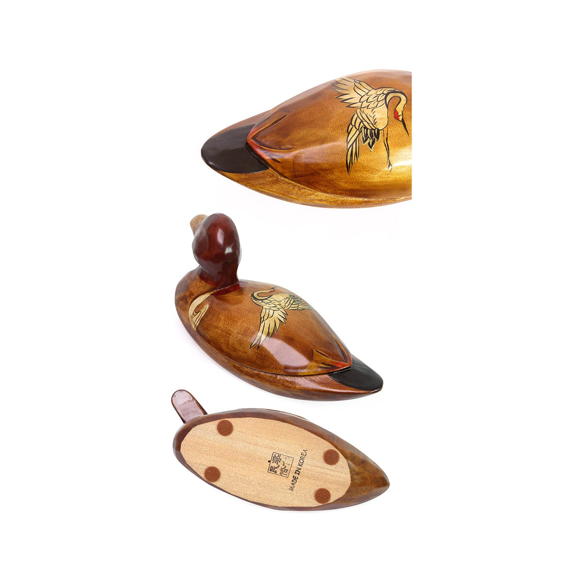 Premium Crane Duck Set (Medium) Wood Carved Box Dragon – detail view 5 [KS-CUT:P0000IOX:6fdd1620ed2e]