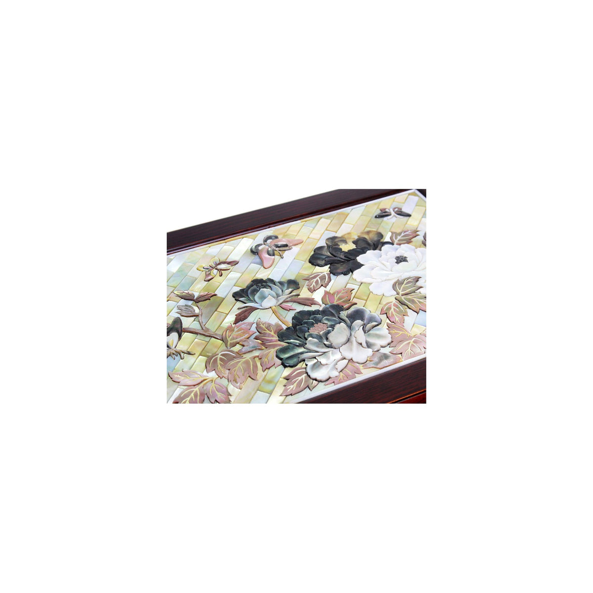 Masterpiece Najeonchilgi Whole Shell Carved Ottchil Lacquer Peony Mother of Pearl Jewelry Box Jewelry Box, 32 cm (by Kim Sang-yun) – detail view 5 [KS-CUT:P0000QRV:67d03a00cf3e]