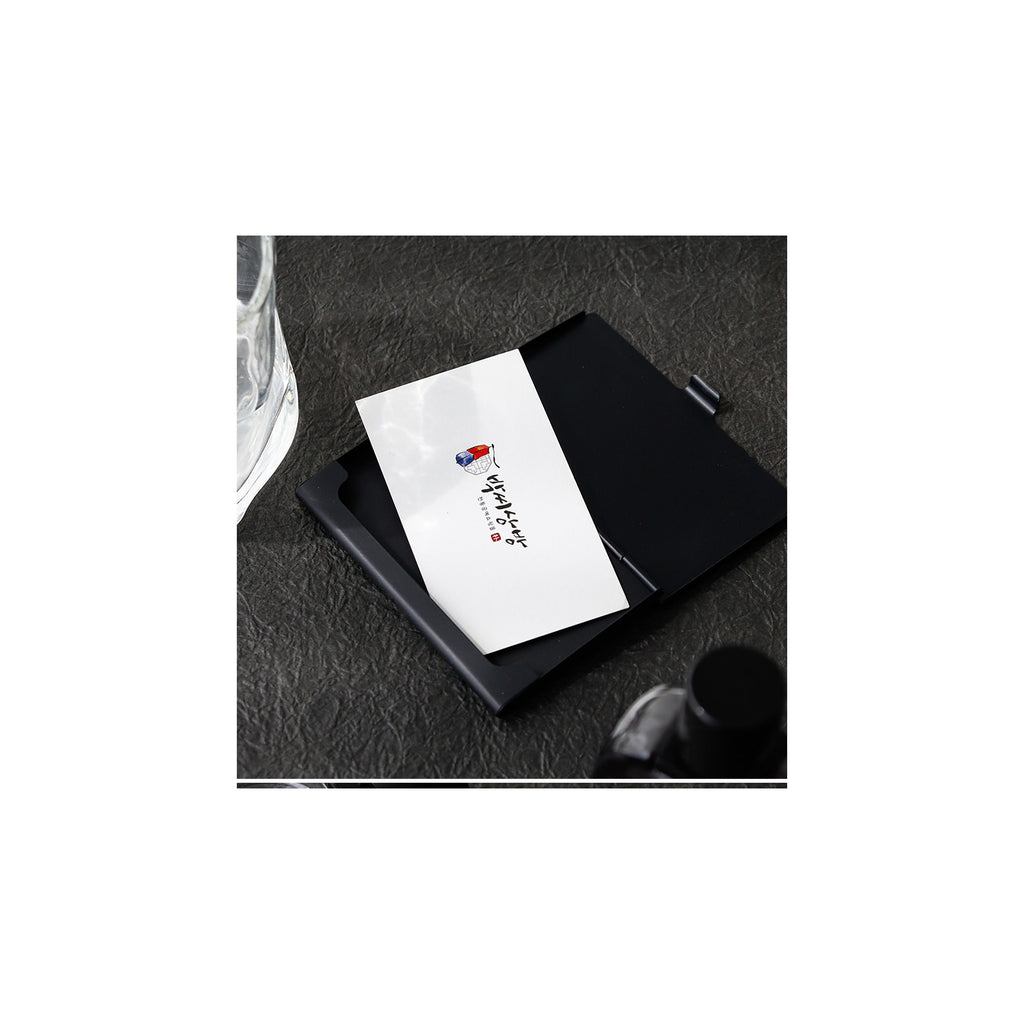 Premium Najeon Black Business Card Case – detail view 5 [KS-CUT:P0000HCO:dae6e3a6d3e5]