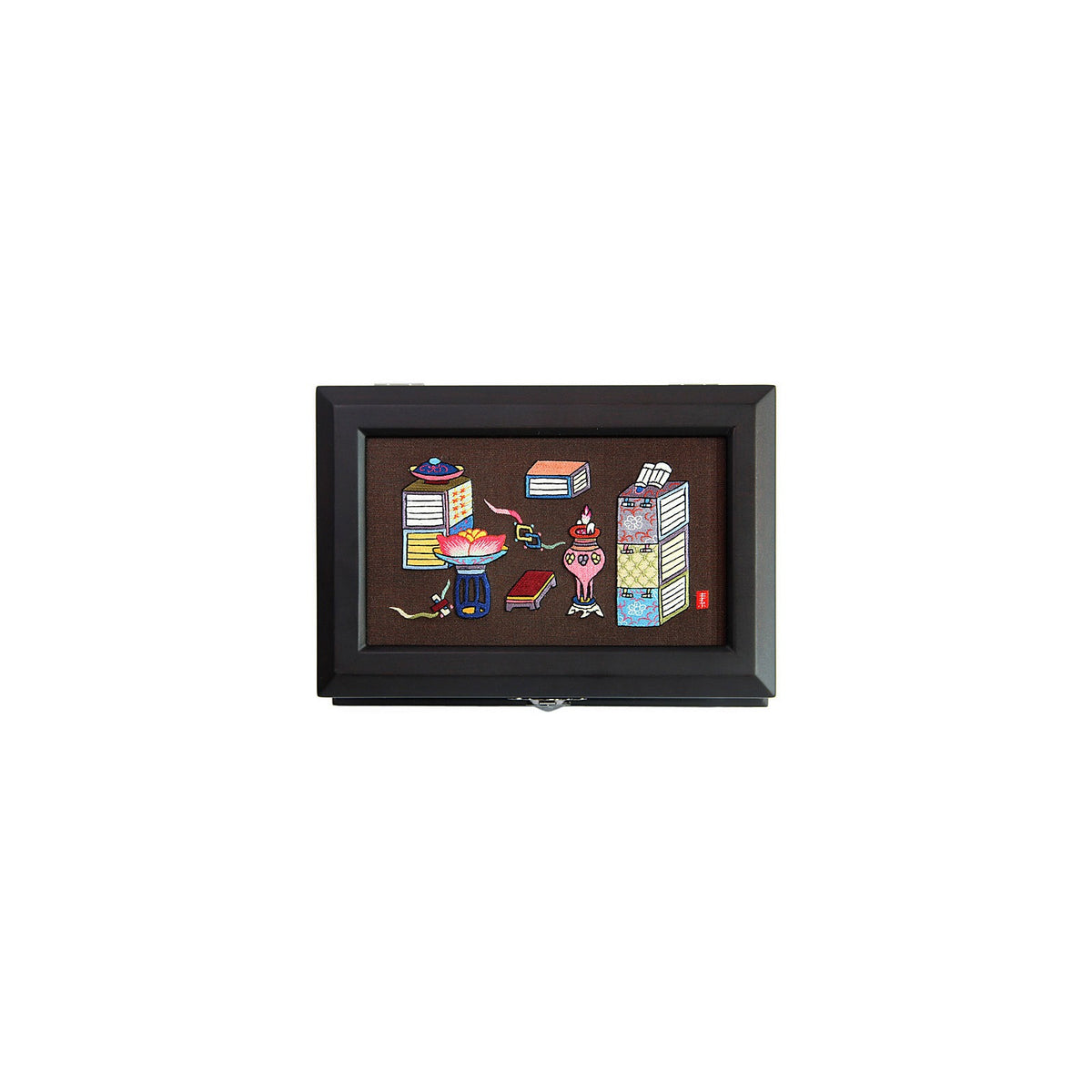 Masterpiece Hand Embroidered Jewelry Box Small Yedan Wedding Gift Box – detail view 5 [KS-CUT:P0000EAU:c04f9881794e]