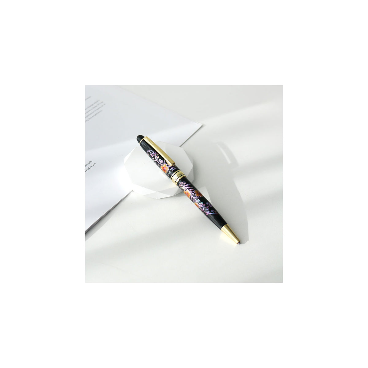 Premium Painted Flower Mother of Pearl Pen (Full) – detail view 5 [KS-CUT:P0000QLO:80c4fee665a9]
