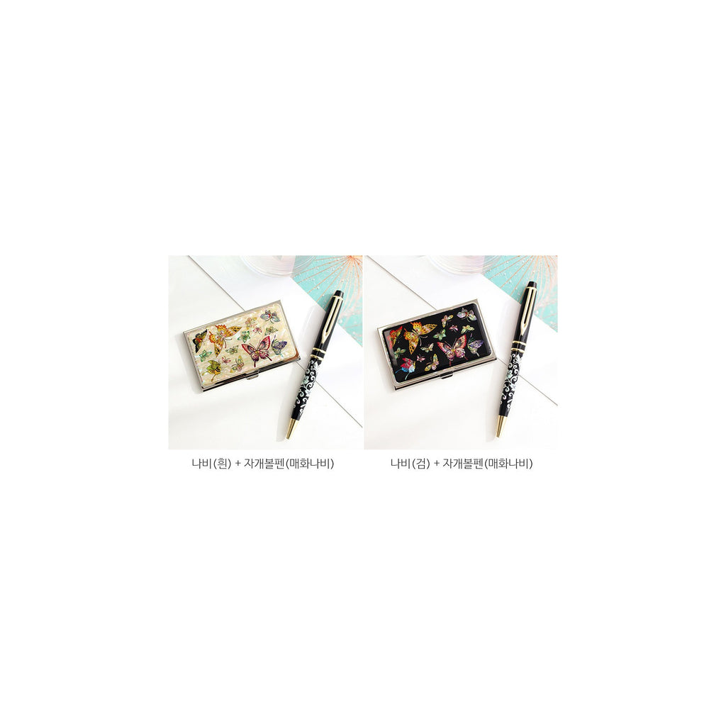 2-Piece Set: Mother of Pearl Business Card Case K Mother of Pearl Pen Set – detail view 6 [KS-CUT:P0000VND:cd526b7106a8]