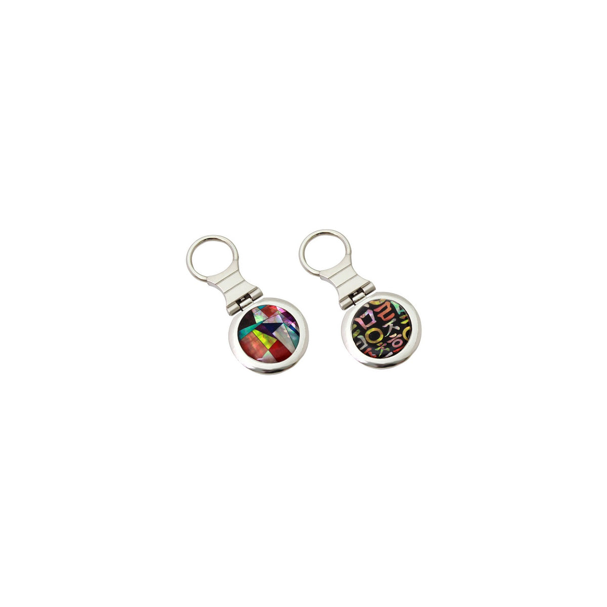 2-Piece Set: Najeon Hand Mirror Keyring M(Hangul Jogakbo Patchwork) – detail view 6 [KS-CUT:P0000HLN:8707bcadd2d4]