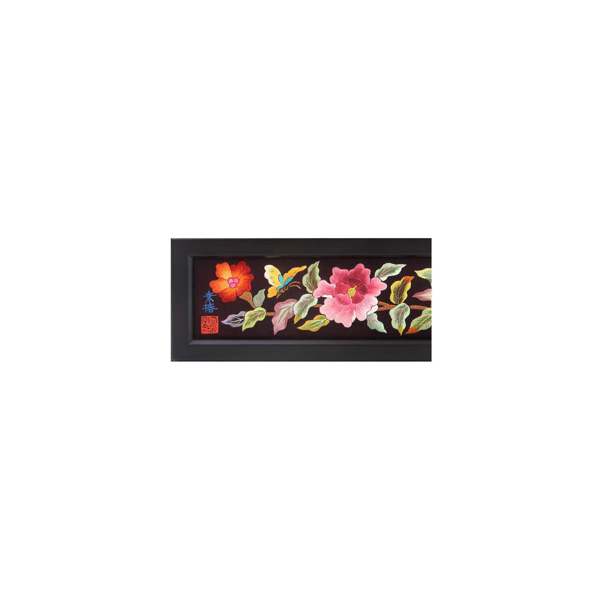 Masterpiece Hand Embroidered Box (Medium) Hibiscus – detail view 6 [KS-CUT:P0000IKA:c99699217878]