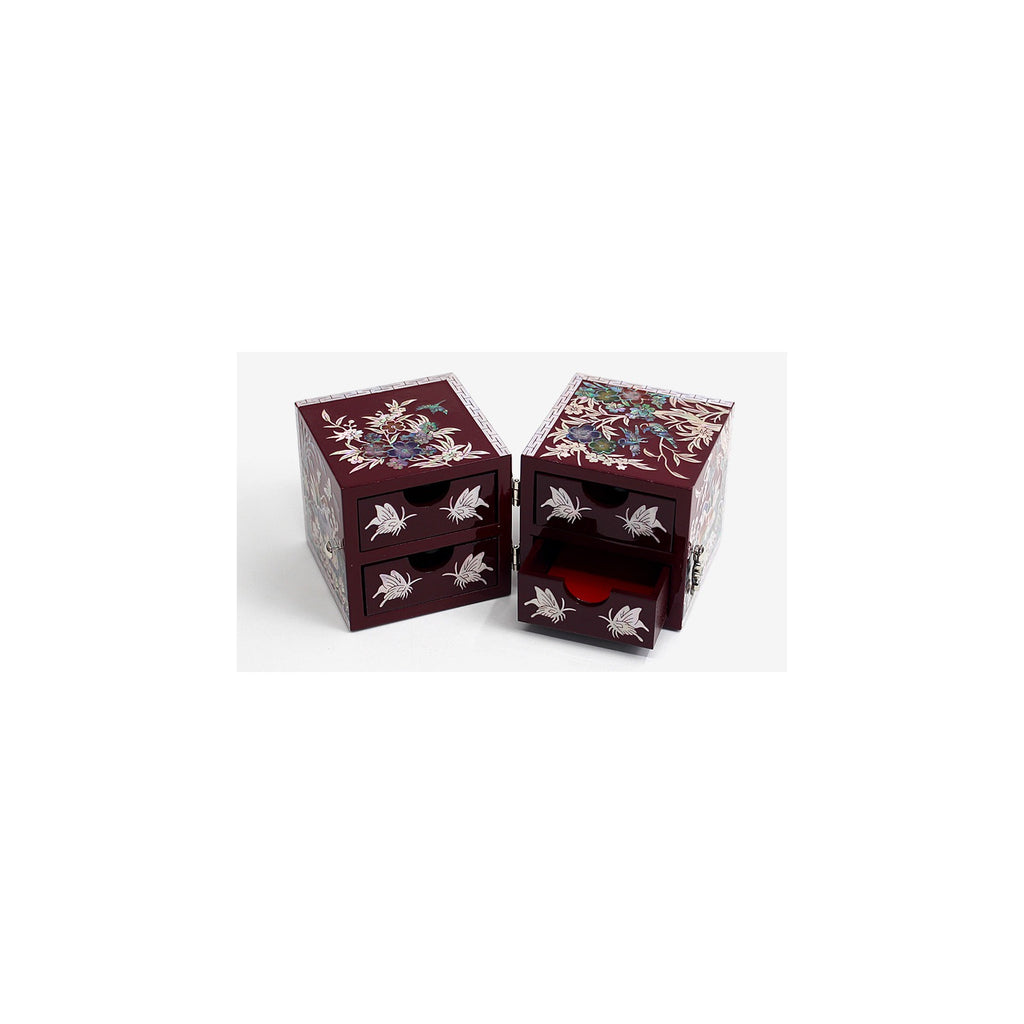 Premium Najeonchilgi Mandarin Duck Plum Blossom Double Lidded Large (Secret Mother of Pearl Jewelry Box) Jewelry Box Earrings Box – detail view 6 [KS-CUT:P0000IOQ:d0aea7375e10]