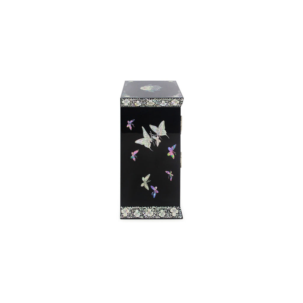 Najeonchilgi Peony Painted Drawer Mother of Pearl Jewelry Box (Medium) Black Jewelry Box (Master Artisan Jang Tae-bok) – detail view 6 [KS-CUT:P00000YX:1e7e184d1eb7]