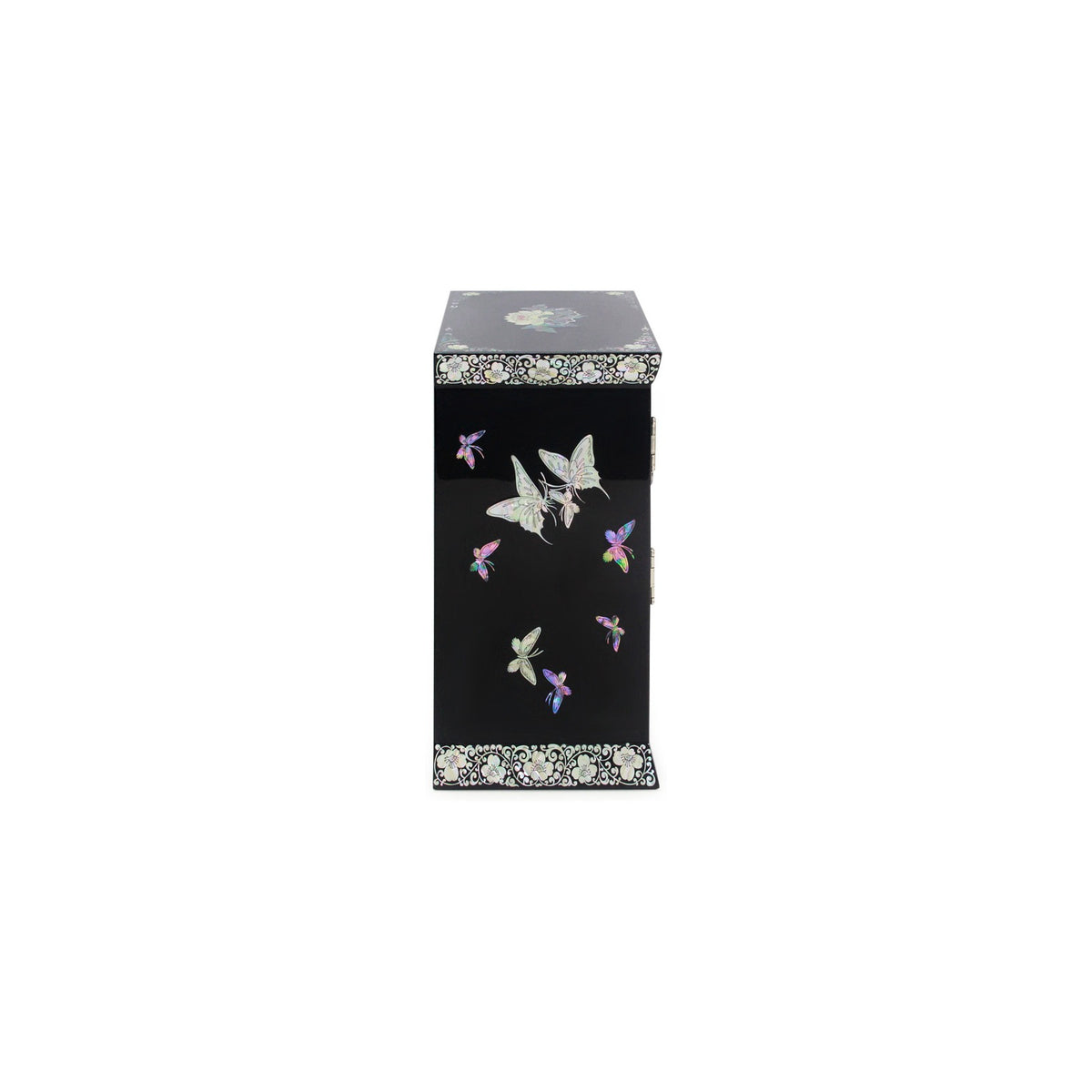 Najeonchilgi Peony Painted Drawer Mother of Pearl Jewelry Box (Medium) Black Jewelry Box (Master Artisan Jang Tae-bok) – detail view 6 [KS-CUT:P00000YX:1e7e184d1eb7]