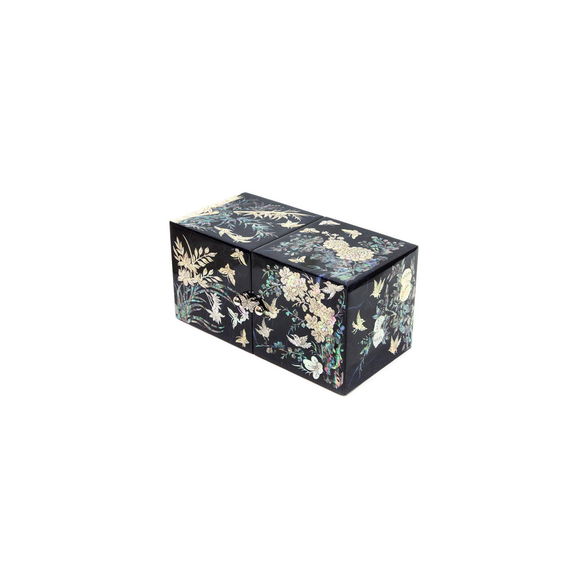 Hanji Double Lidded Large (Four Gentlemen) Secret Mother of Pearl Jewelry Box Jewelry Box – detail view 6 [KS-CUT:P0000IJO:30566e8bbe50]