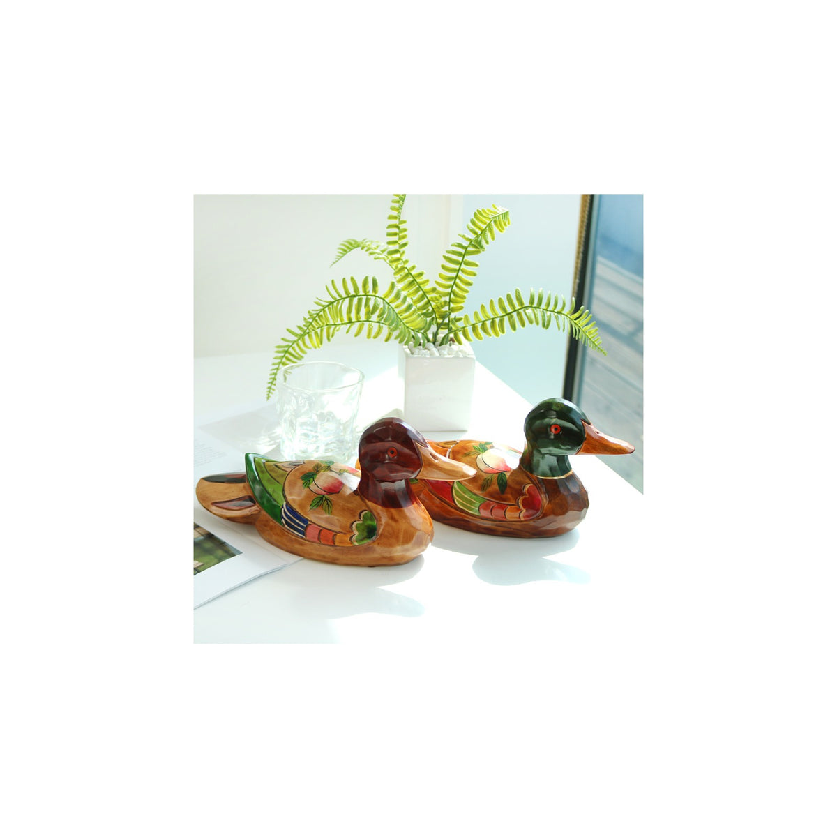 Premium Subok Longevity & Fortune Duck Set (Large) Wood Carved Box Dragon Wedding Newlyweds – detail view 6 [KS-CUT:P0000KKU:80dfc9e8ba3f]