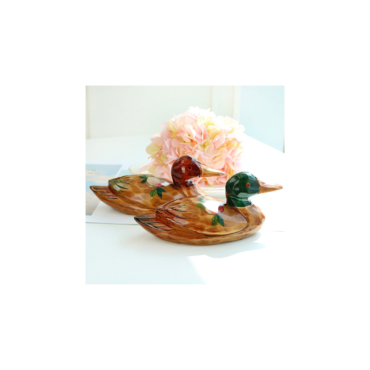 Premium Longevity Duck Set (Medium) Wood Carved Wedding Box Pyebaek Case – detail view 6 [KS-CUT:P0000QKK:d01e88593e7a]