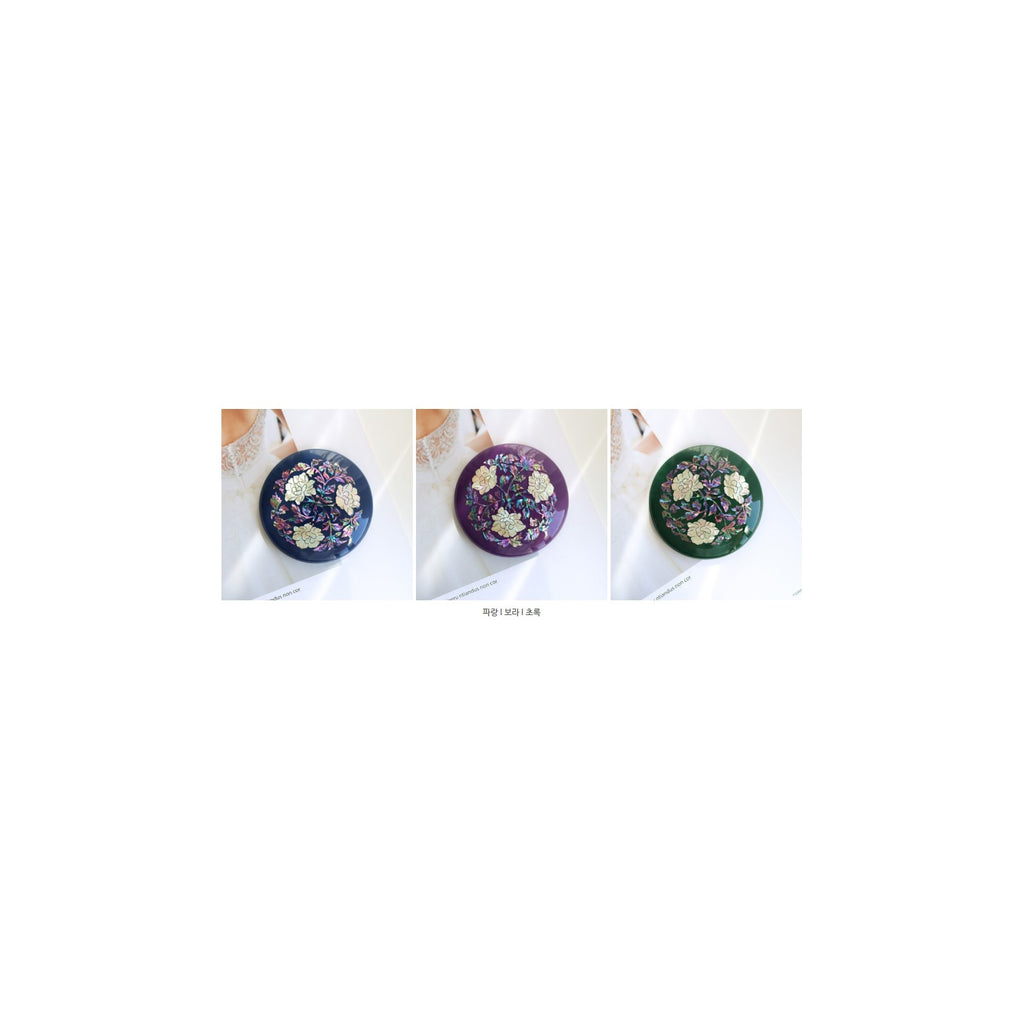Najeonchilgi Vivid Wood Round Mother of Pearl Hand Mirror Yedan Mother of Pearl Mirror Korean – detail view 6 [KS-CUT:P0000WST:885e17e17476]