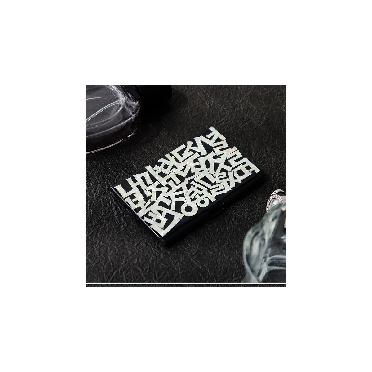 Premium Najeon Black Business Card Case – detail view 6 [KS-CUT:P0000HCO:b5927ce5be12]