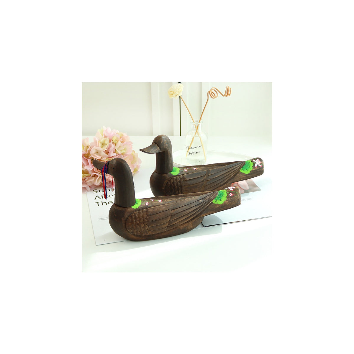 Wild Goose Wood Carved Set Lotus (Large) Wood Carved Box Wedding Pyebaek Box Wild Goose – detail view 6 [KS-CUT:P0000LAI:05337e9d95d5]