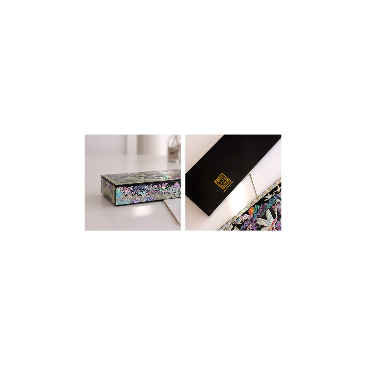 Najeon Pen Case New Pine & Crane Black, 22 cm – detail view 6 [KS-CUT:P0000KWQ:f3985010c5d9]