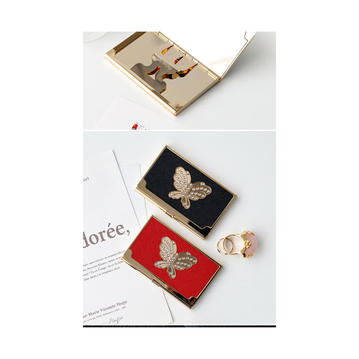 Masterpiece Gold Black Business Card Case (SM3) 20% Deluxe – detail view 6 [KS-CUT:P0000IIO:272089a951a1]