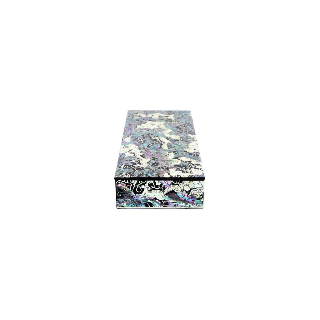 Premium Najeon Arabesque Pen Case Black Large (Peony Grape) (Master Artisan Jang Tae-bok) – detail view 6 [KS-CUT:P0000KWA:bb5b335106e2]