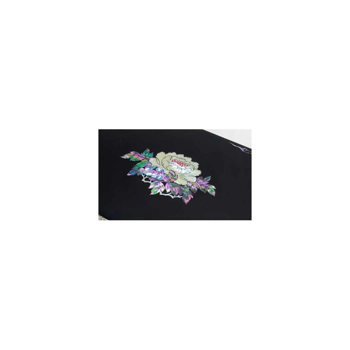 Najeonchilgi Peony Painted Drawer Mother of Pearl Jewelry Box (Medium) Black Jewelry Box (Master Artisan Jang Tae-bok) – detail view 7 [KS-CUT:P00000YX:184abc0cf41a]