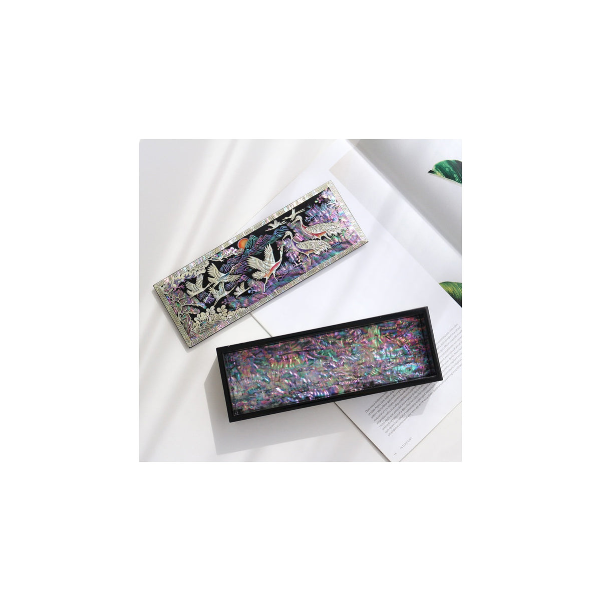 Najeon Pen Case New Pine & Crane Black, 22 cm – detail view 7 [KS-CUT:P0000KWQ:02b0fa7c08e8]