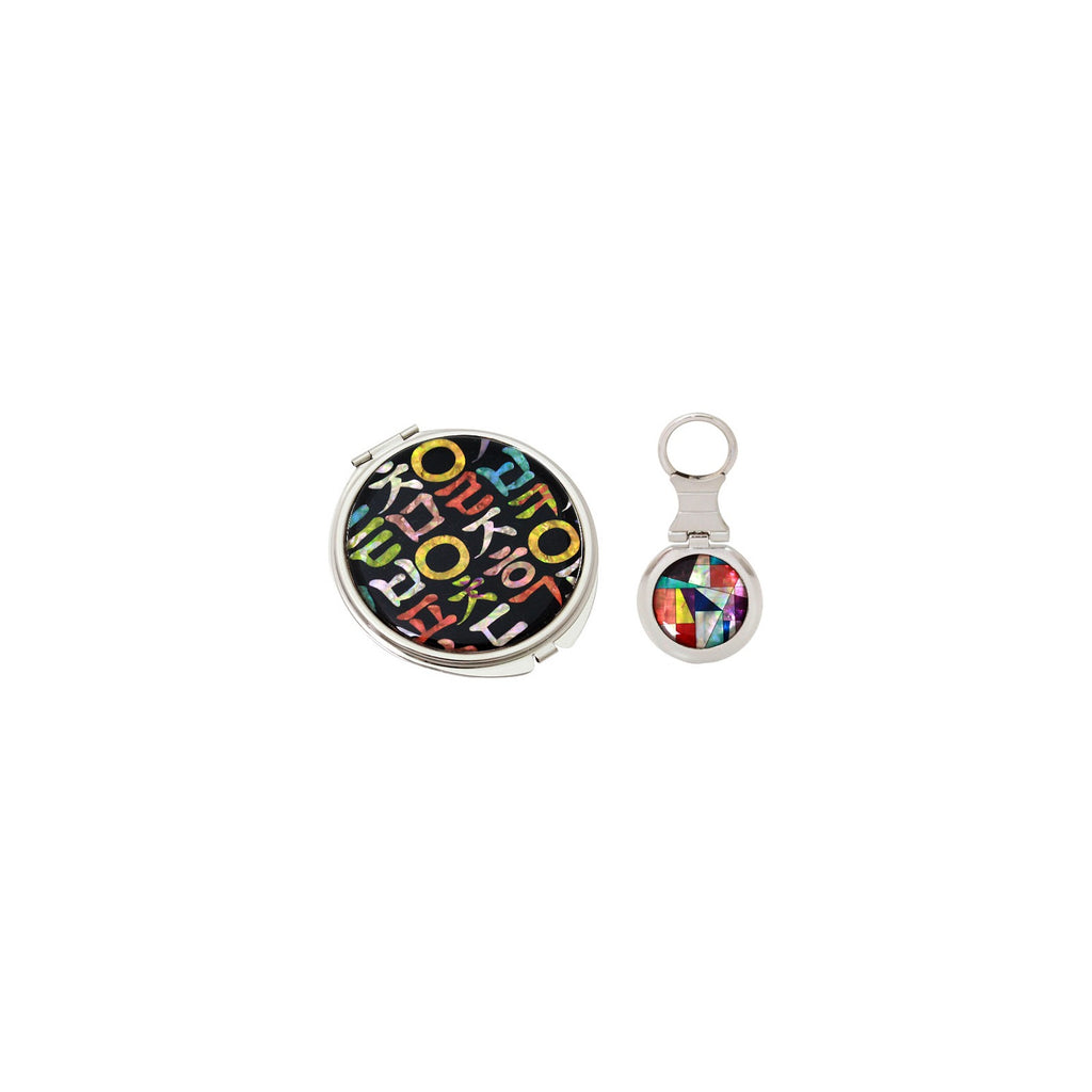 2-Piece Set: Najeon Hand Mirror Keyring M(Hangul Jogakbo Patchwork) – detail view 7 [KS-CUT:P0000HLN:bc85219b6280]