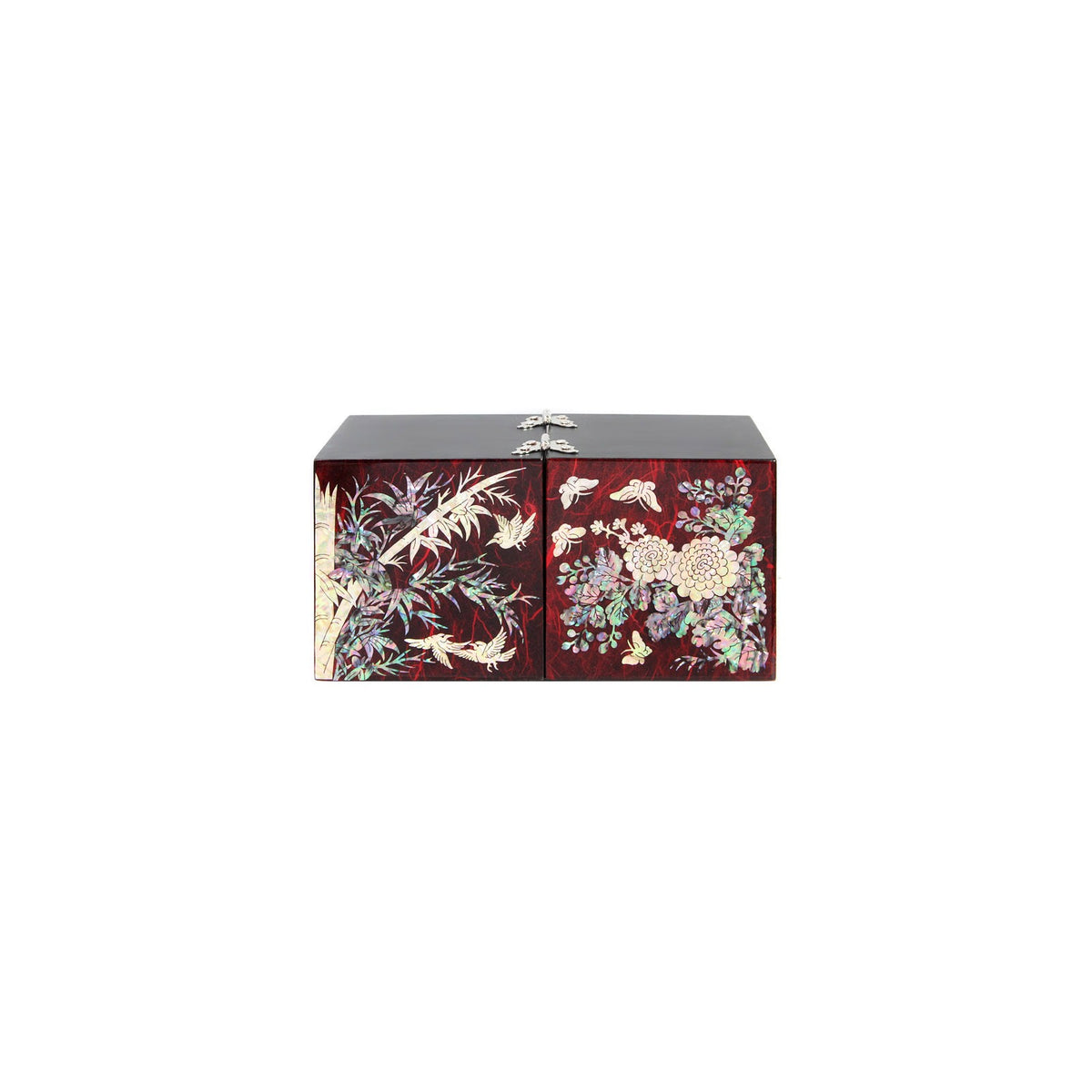 Hanji Double Lidded Large (Four Gentlemen) Secret Mother of Pearl Jewelry Box Jewelry Box – detail view 7 [KS-CUT:P0000IJO:c150c382d6ef]