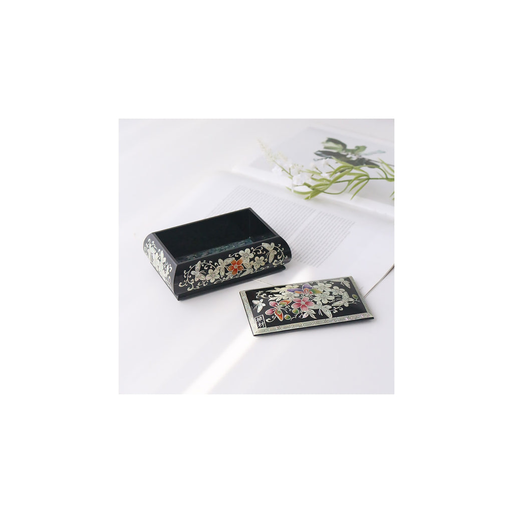 Masterpiece Najeon Rounded Plum Blossom Business Card Case (Master Artisan Kim Young-man) – detail view 8 [KS-CUT:P0000DAD:c1f9f6ee6512]