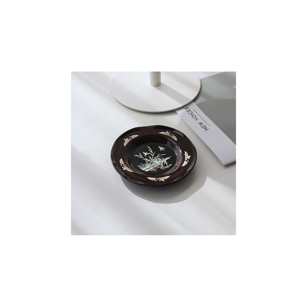 6-Piece Set: Najeonchilgi Arabesque Four Gentlemen Tea Coaster Set (Bamboo) Mother of Pearl Coaster Traditional Coaster (Master Artisan Lee Won-geun) – detail view 8 [KS-CUT:P0000ICF:0faebf499538]