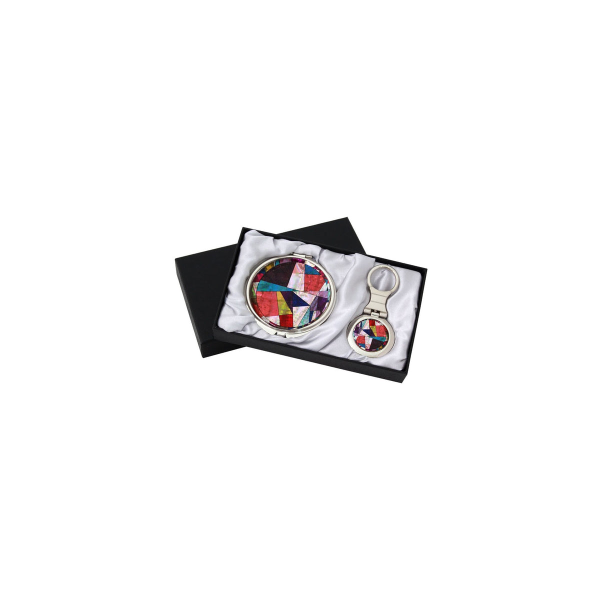 2-Piece Set: Najeon Hand Mirror Keyring M(Hangul Jogakbo Patchwork) – detail view 8 [KS-CUT:P0000HLN:e5a514eea786]