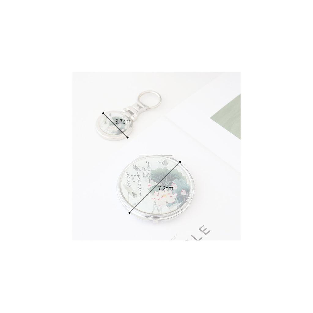 2-Piece Set: Najeon Hand Mirror Keyring Set (Damhwa Butterfly) – detail view 8 [KS-CUT:P0000PWS:b037748ad232]
