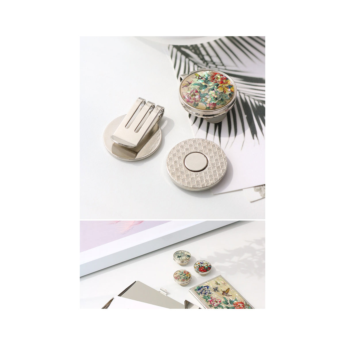 2-Piece Set: Business Card Case Golf Ball Marker K(Flower) – detail view 8 [KS-CUT:P0000PNH:6c5ee7cb5346]