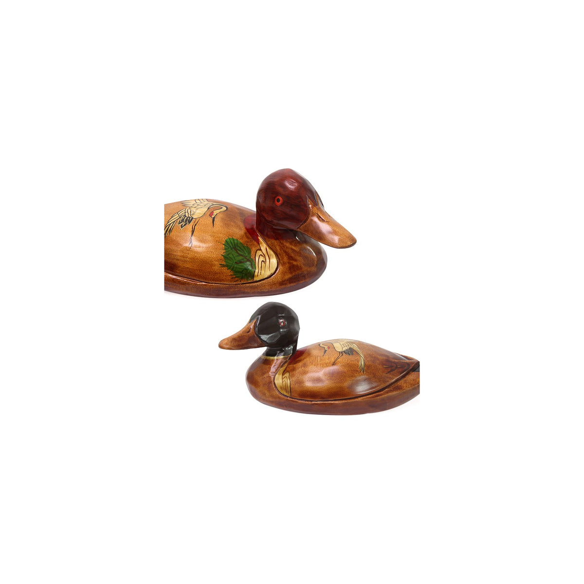 Premium Crane Duck Set (Medium) Wood Carved Box Dragon – detail view 8 [KS-CUT:P0000IOX:83be29f0e332]