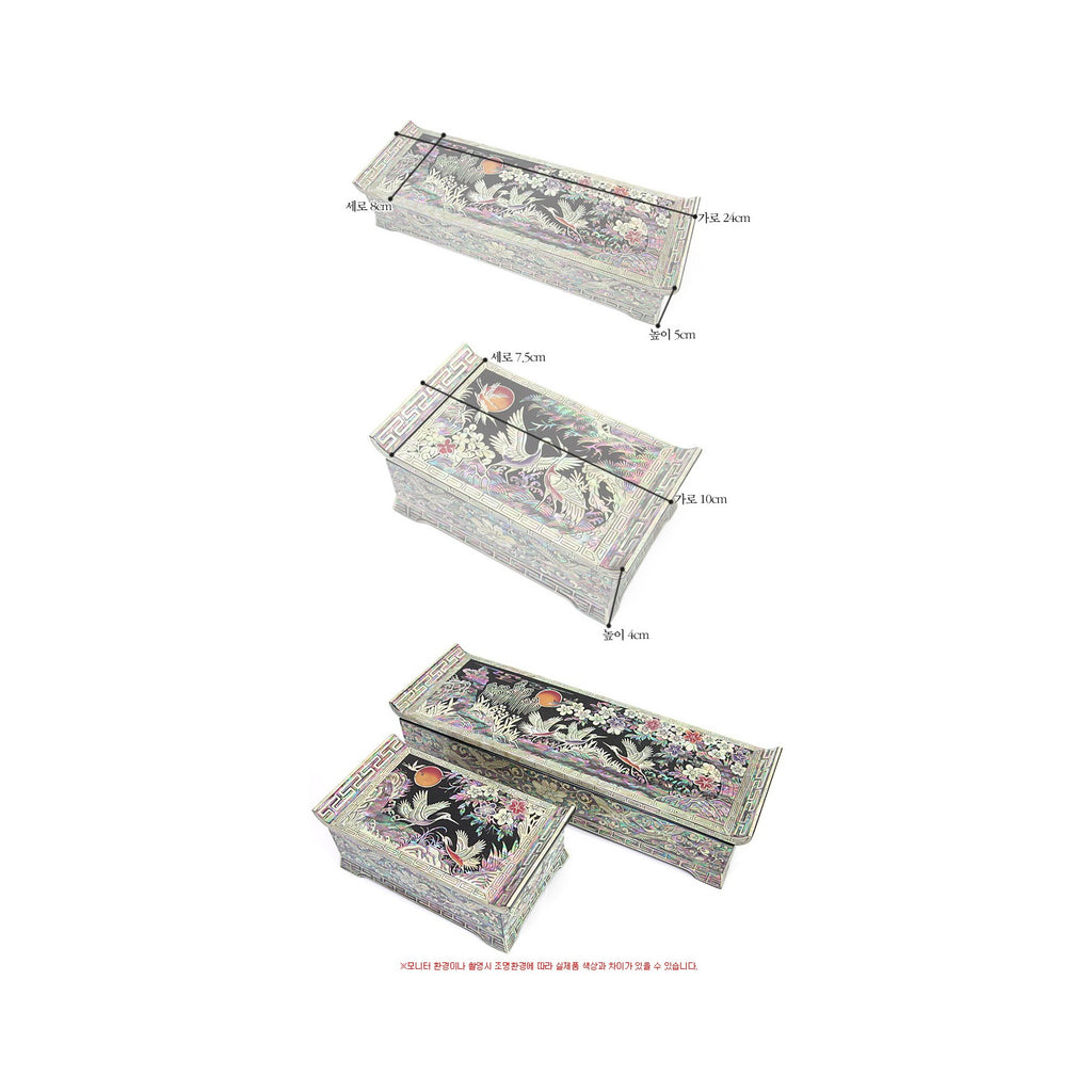 2-Piece Set: Premium Najeon Plum Blossom Seonbi Scholar Scholar's Pen Case Box – detail view 8 [KS-CUT:P0000DOK:06d618f35055]