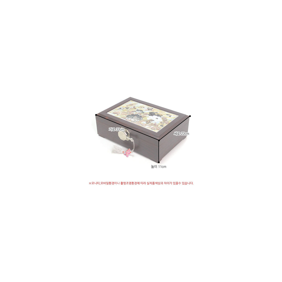 Masterpiece Najeonchilgi Whole Shell Carved Ottchil Lacquer Peony Mother of Pearl Jewelry Box Jewelry Box, 32 cm (by Kim Sang-yun) – detail view 8 [KS-CUT:P0000QRV:594caf52adc9]