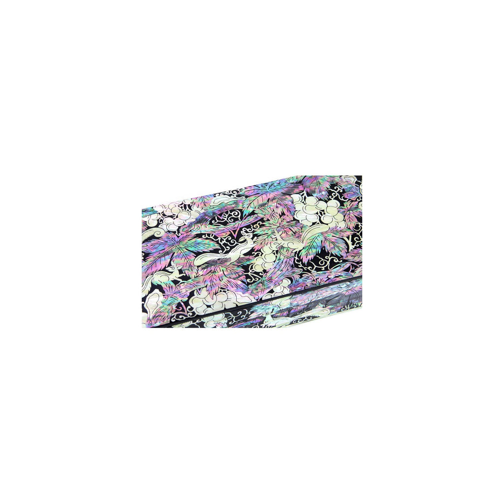 Premium Najeon Arabesque Pen Case Black Large (Peony Grape) (Master Artisan Jang Tae-bok) – detail view 8 [KS-CUT:P0000KWA:be570bc94c78]