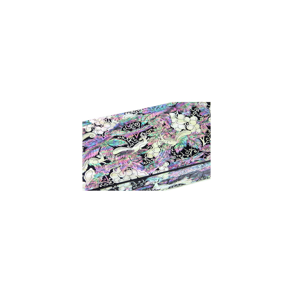 Premium Najeon Arabesque Pen Case Black Large (Peony Grape) (Master Artisan Jang Tae-bok) – detail view 8 [KS-CUT:P0000KWA:be570bc94c78]