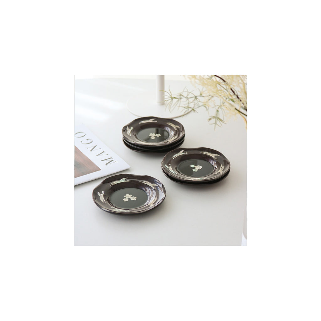 6-Piece Set: Najeonchilgi 5 Crane Tea Coaster Set Mother of Pearl Coaster Traditional Coaster (Master Artisan Lee Won-geun) – detail view 8 [KS-CUT:P0000IBW:cbfc583d2e05]