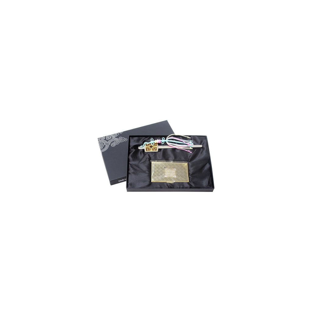 2-Piece Set: Premium Metal Letter Opener Gold Business Card Case – detail view 9 [KS-CUT:P0000PZJ:36e9de5bd66c]