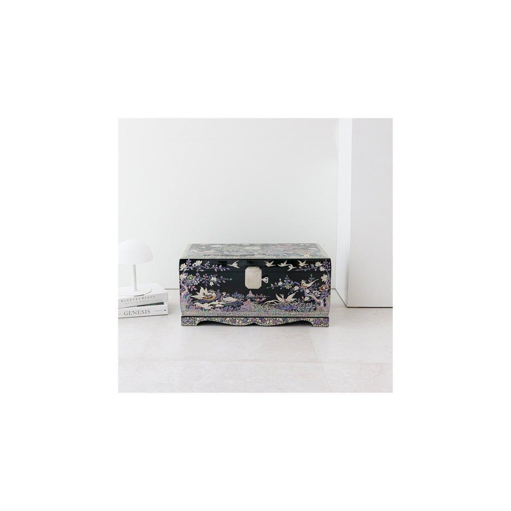 Masterpiece Najeon Bridal Painted Peony of Wealth Bongchae Wedding Box (Black) – detail view 9 [KS-CUT:P0000MPC:78892e501d66]