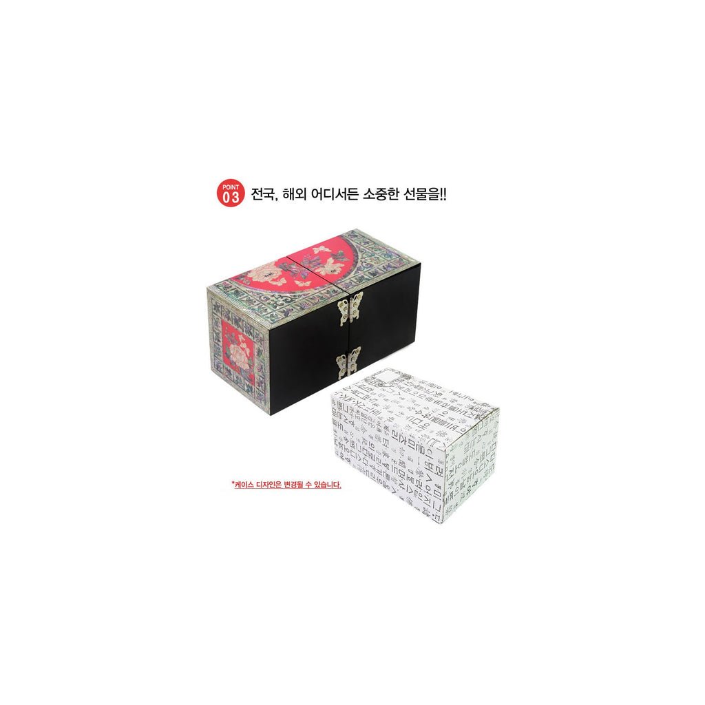 Masterpiece Najeonchilgi Double Lidded Large Peony of Wealth Secret Mother of Pearl Jewelry Box Jewelry Box (Master Artisan Park Jin-seop) – detail view 9 [KS-CUT:P0000HJJ:600845ac02e4]
