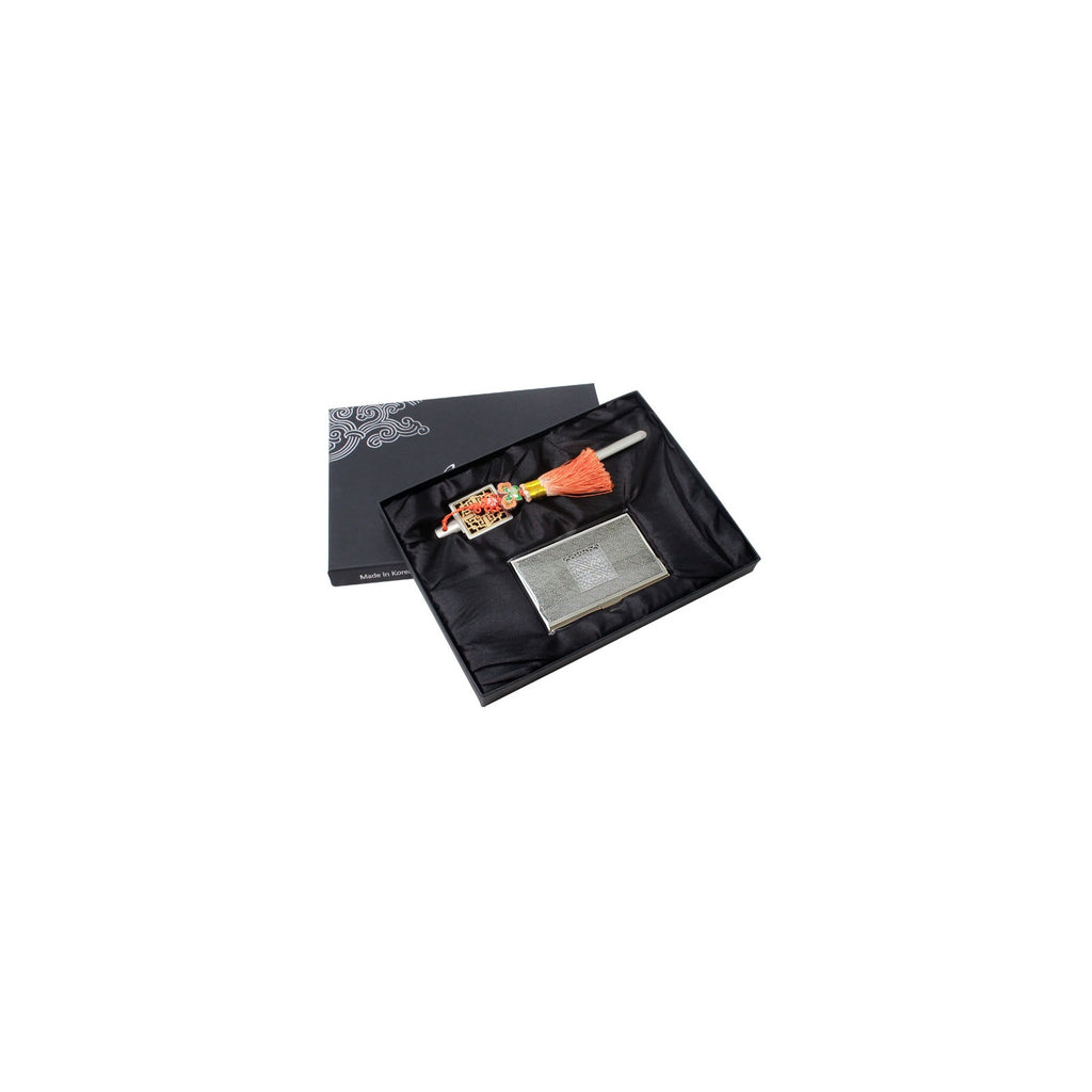 2-Piece Set: Premium Metal Letter Opener Silver Business Card Case – detail view 9 [KS-CUT:P0000PZK:5f0a54c40ce6]