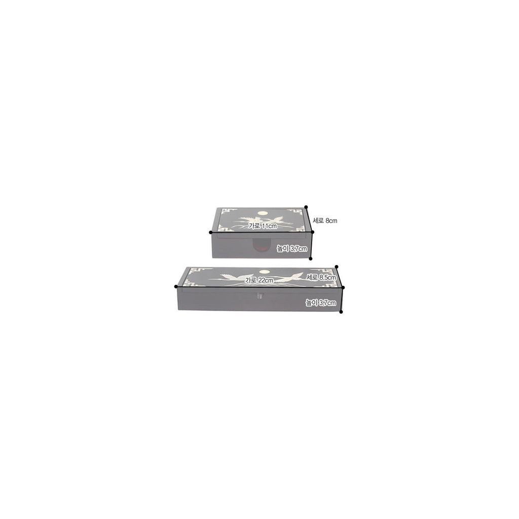 2-Piece Set: Najeon Auto Open Pen Case Business Card Case (Crane Mother of Pearl) – detail view 9 [KS-CUT:P0000KSU:aa118ba2c8be]