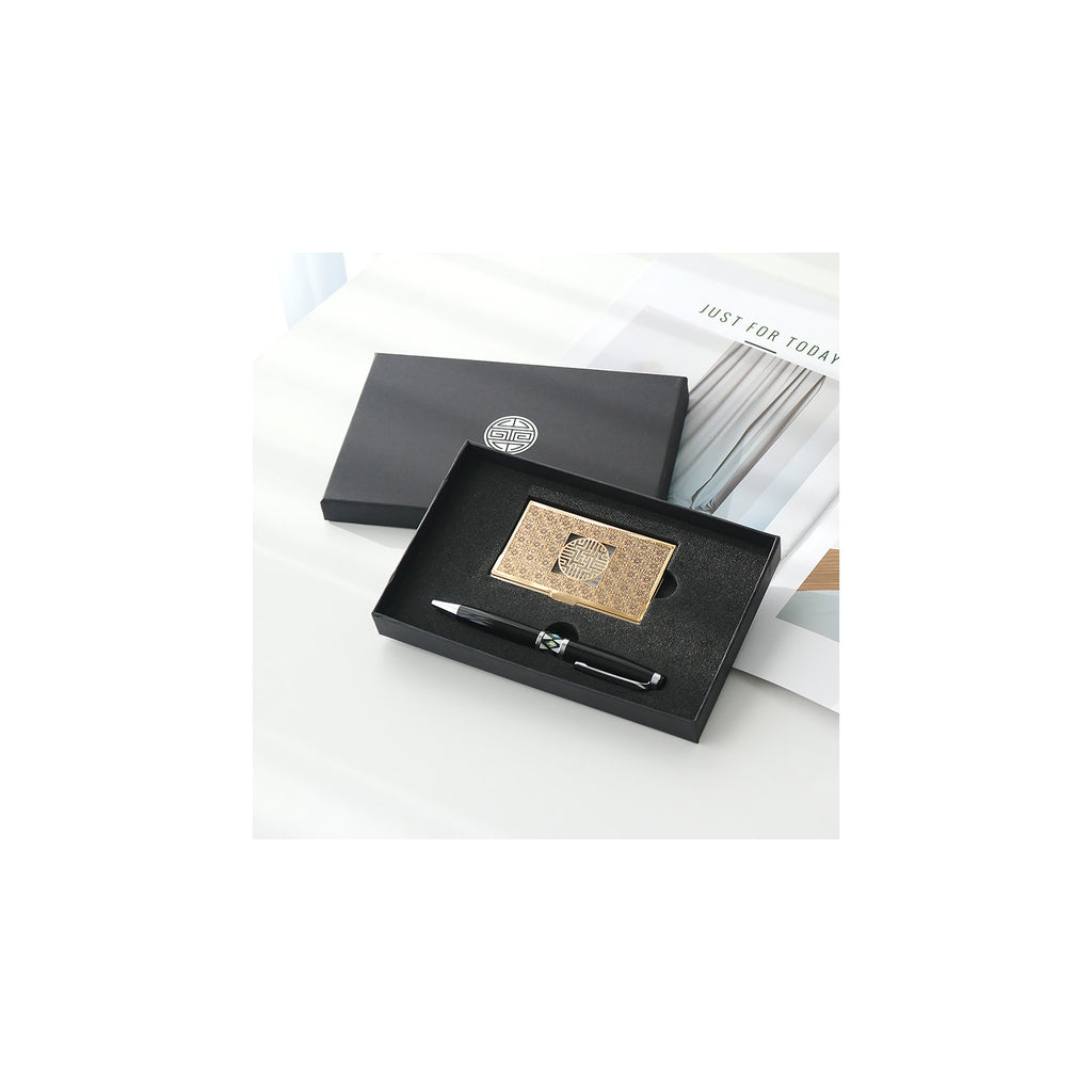 2-Piece Set: Gold Metal Business Card Najeon Gift Pen – detail view 9 [KS-CUT:P0000KSM:92702a5f1650]