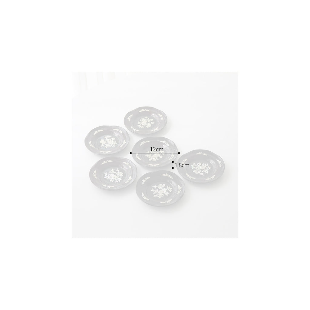 6-Piece Set: Najeonchilgi Arabesque Four Gentlemen Tea Coaster Set (Chrysanthemum) Mother of Pearl Coaster Traditional Coaster (Master Artisan Lee Won-geun) – detail view 10 [KS-CUT:P0000ICE:cb6586612b32]