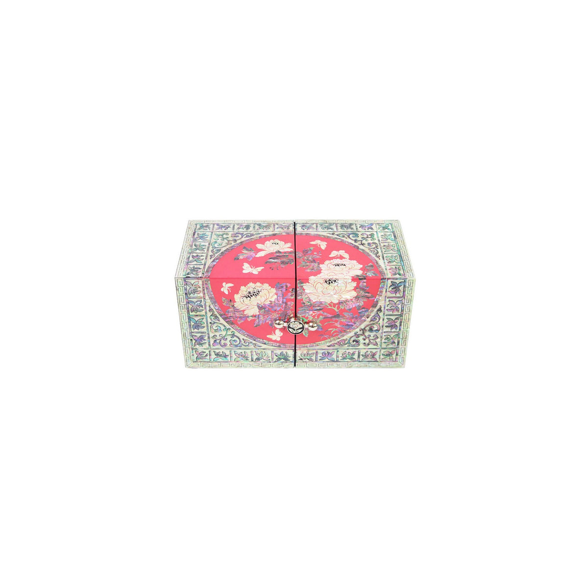 Masterpiece Najeonchilgi Double Lidded Large Peony of Wealth Secret Mother of Pearl Jewelry Box Jewelry Box (Master Artisan Park Jin-seop) – detail view 10 [KS-CUT:P0000HJJ:da3322c840a3]