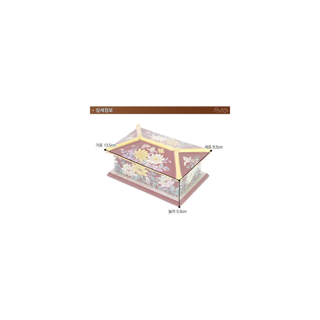 Masterpiece Najeon Gold Trimmed Peony Roof Tile Business Card Case Red (Master Artisan Kim Yong-gwan) – detail view 10 [KS-CUT:P0000GTE:7731b4884559]
