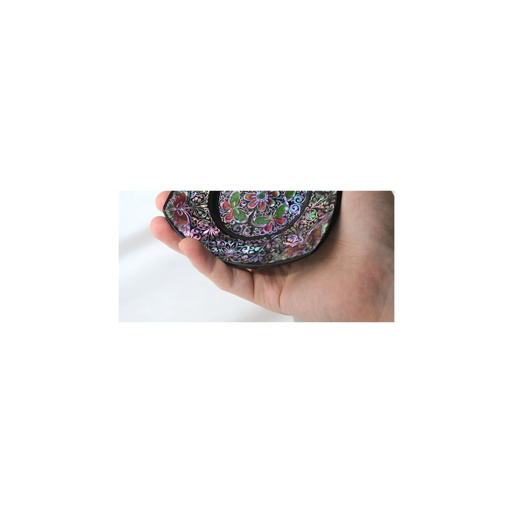 2-Piece Set: Najeonchilgi Butterfly Arabesque Tea Coaster Large & Ornament Stand (Master Artisan Lee Won-geun) – detail view 10 [KS-CUT:P0000IEN:8ed919c914c8]