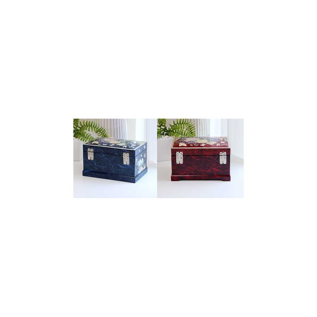 Najeonchilgi 1 Tier Hanji (Peony)2 Drawer Mother of Pearl Jewelry Box Jewelry Box – detail view 10 [KS-CUT:P0000QRW:d25b1fd5bff2]